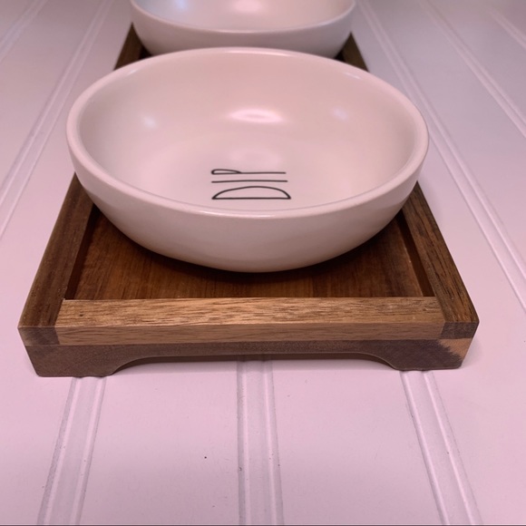 Rae Dunn DIP EAT TASTE Serving Dishes with Tray - Picture 5 of 6